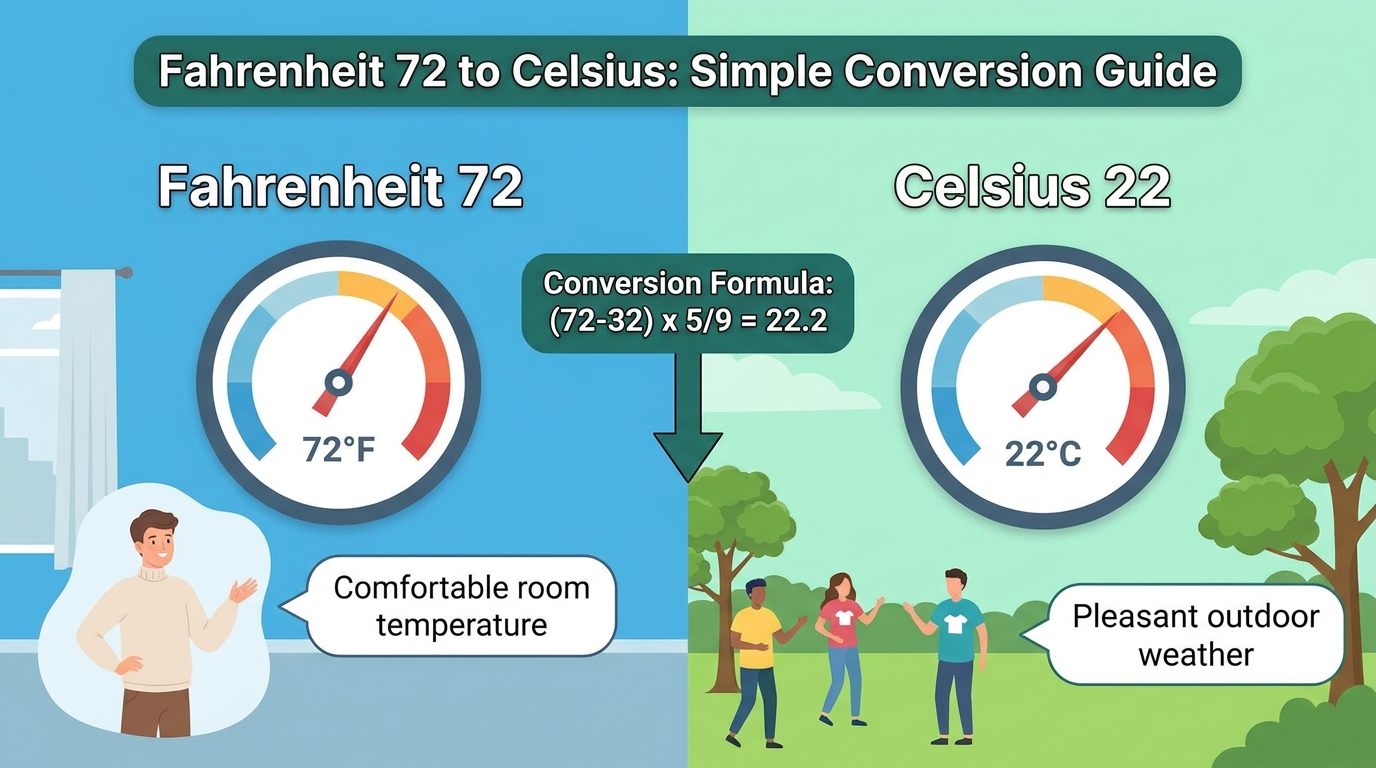 fahrenheit 72 to celsius