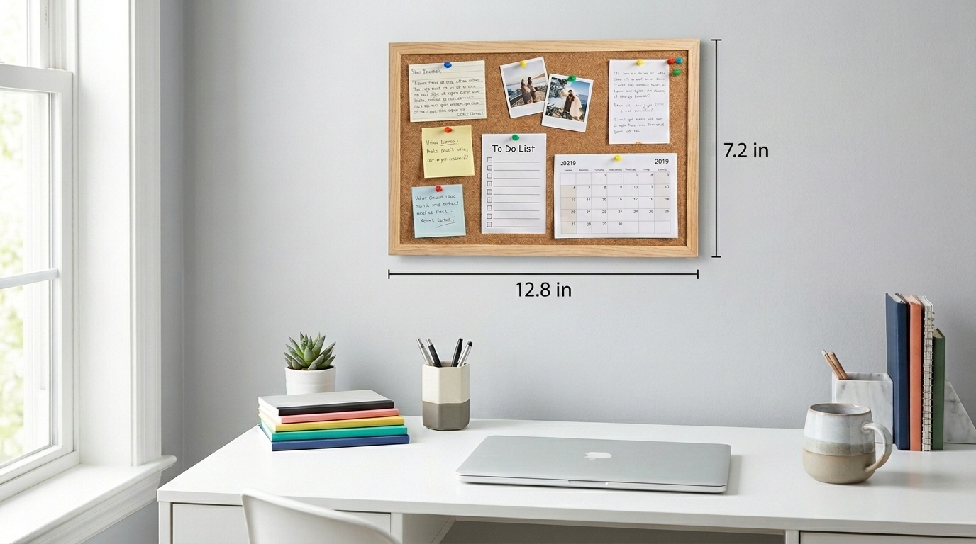 12.8 7.2 cork board