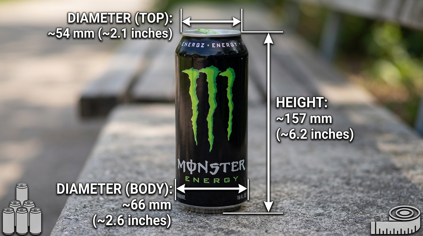 monster can dimensions
